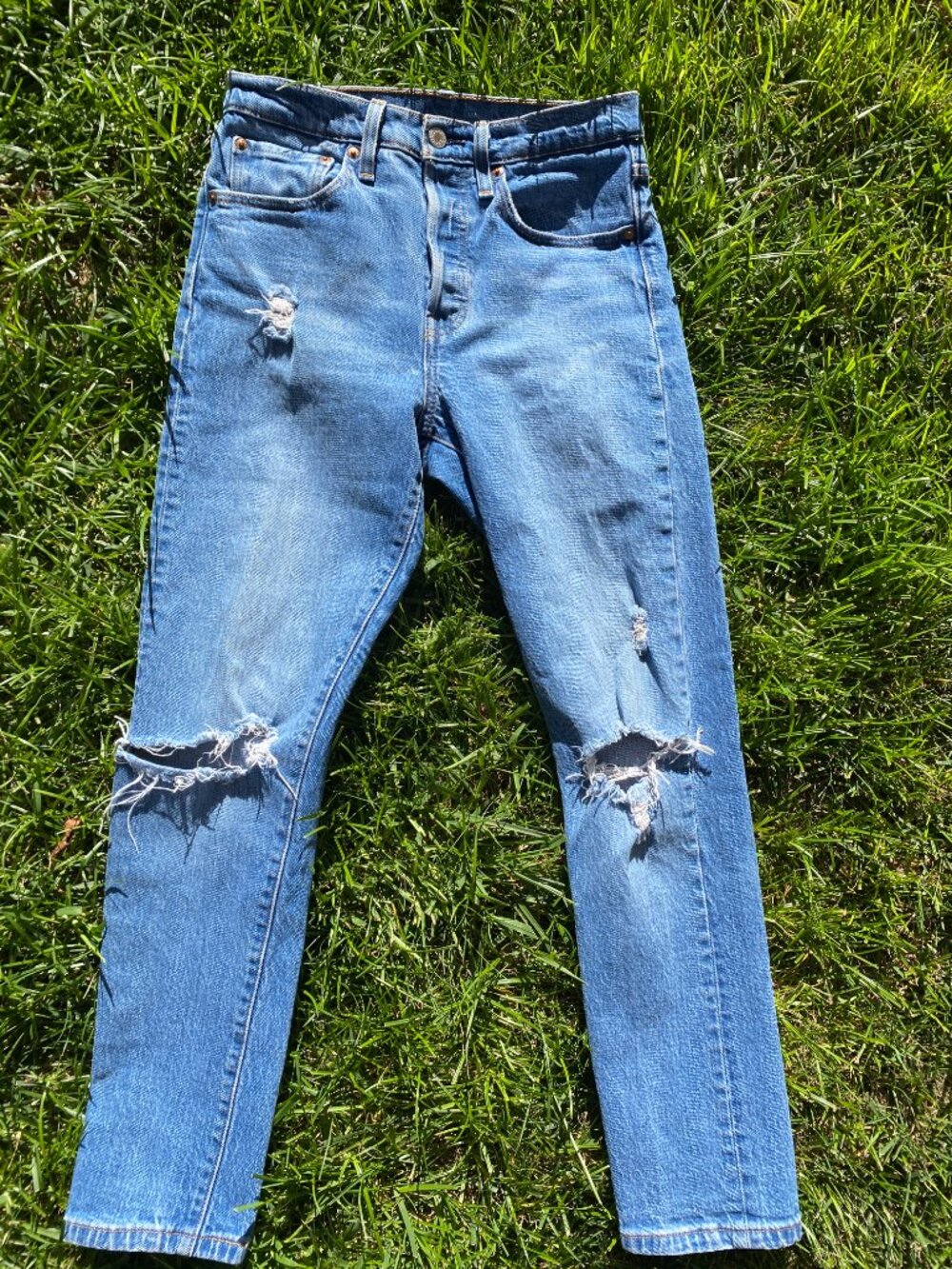 Women's Levi's 501 S Skinny Jeans - Ripped W26 L28